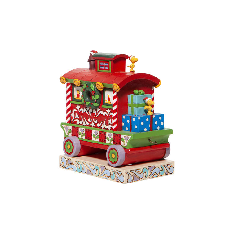 Jim Shore Enesco Jim Shore Peanuts Woodstock's Christmas Train Caboose